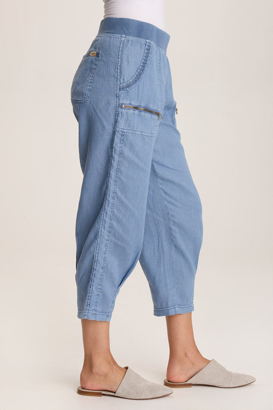 Camden Linen Tapered Crop Pant