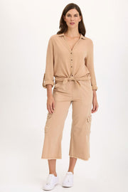 Femke Stretch Poplin Cargo Crop