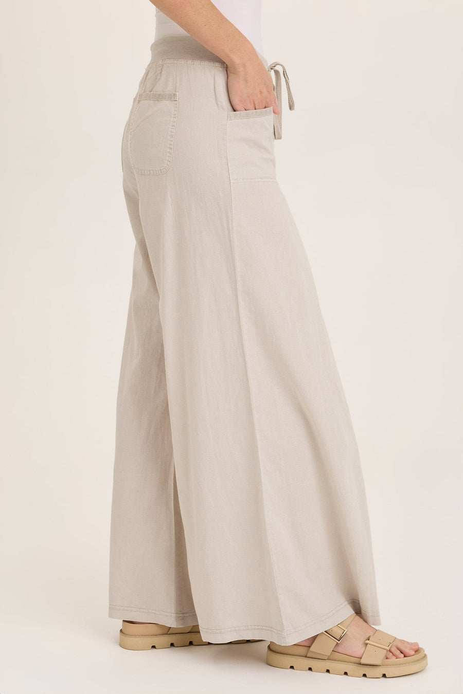 Zorba Linen Ultra Wide Leg Pant