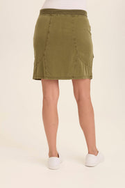 Leto Twill Cargo Mini Skirt