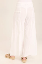 Kaj Wide Leg Cotton Linen Flare Pant