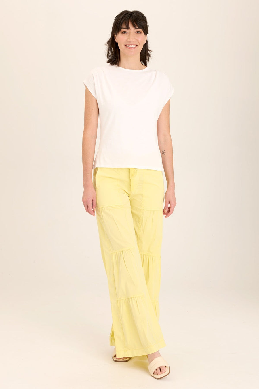 Terraced Wide Leg Pant