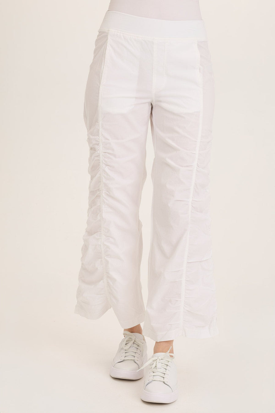 Naola Stretch Poplin Ruched Flare Gaucho