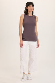 Naola Stretch Poplin Ruched Flare Gaucho