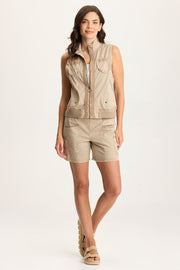Erna Poplin Multi-Pocket Short