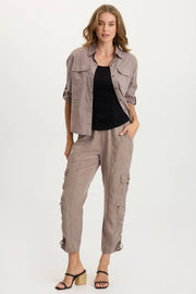 Selmy Twill Corded Cargo Crop Pant