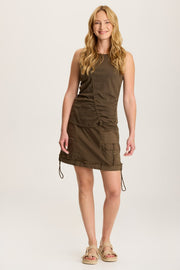 Leticia Poplin Cinched Hem Mini Skirt