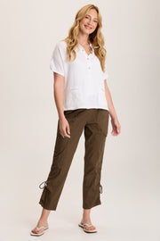 Otish Slim Poplin Crop