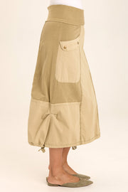 Marconi Cargo Cinch Bubble Hem Midi Skirt