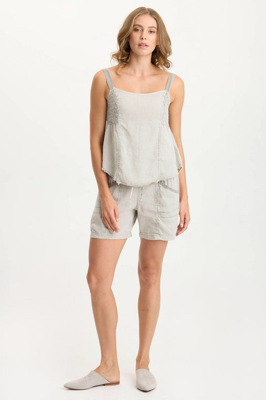 Rebel Linen Tabbed Short
