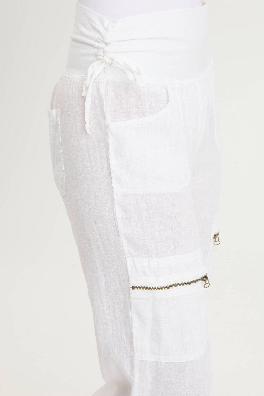 Amica High Waist Linen Cargo Pant