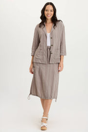 Aracelle Textured Gauze Cargo Bubble Hem Skirt