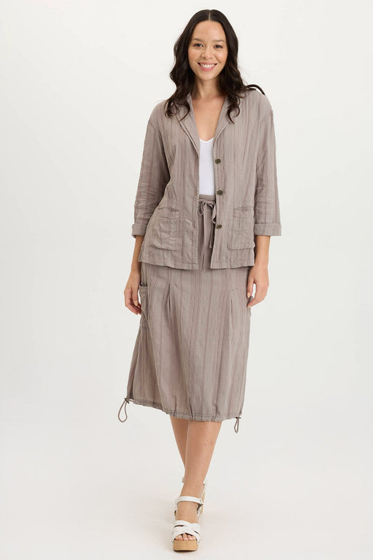 Aracelle Textured Gauze Cargo Bubble Hem Skirt