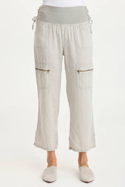 Amica High Waist Linen Cargo Pant