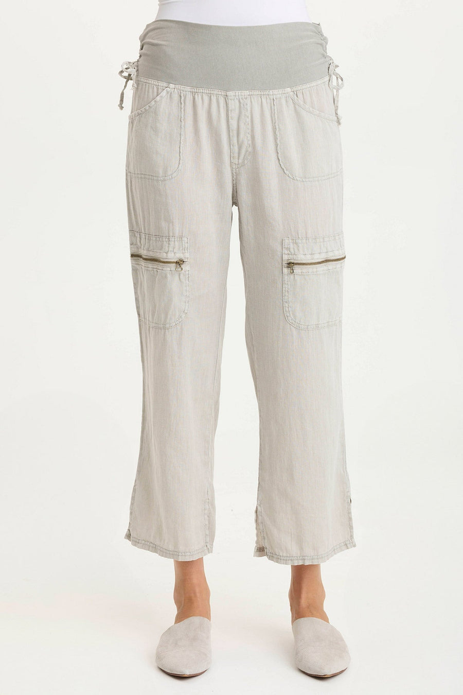 Amica High Waist Linen Cargo Pant