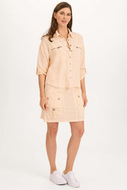 Leto Twill Cargo Mini Skirt