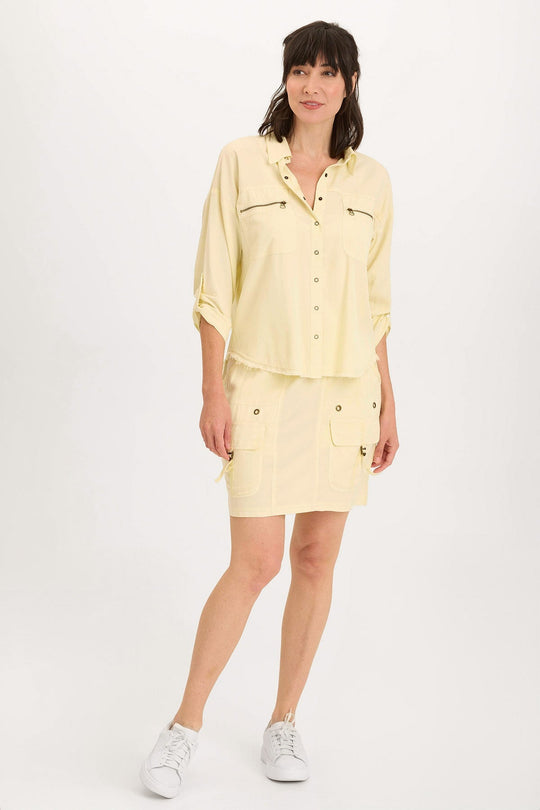 Leto Twill Cargo Mini Skirt