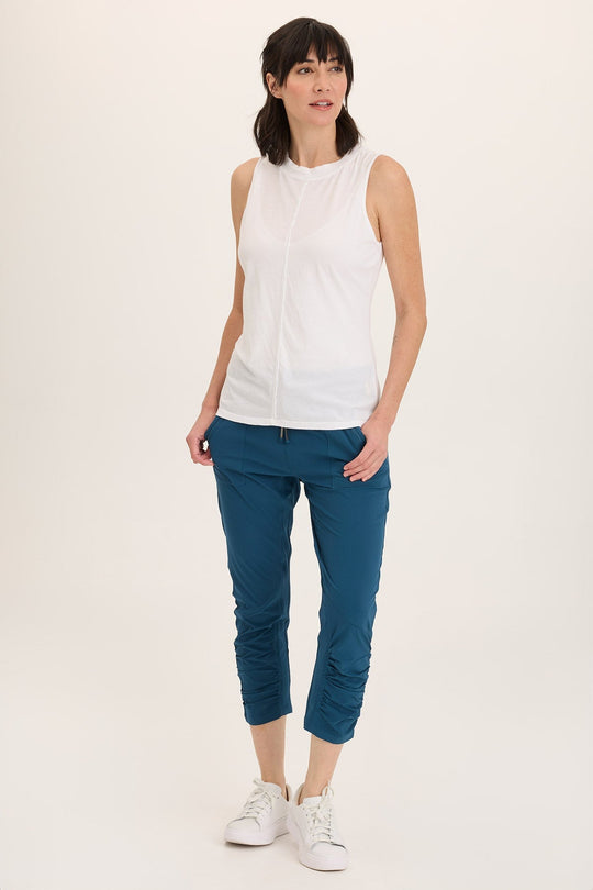 Aksana Whisper Stretch Ruched Active Slim Pant