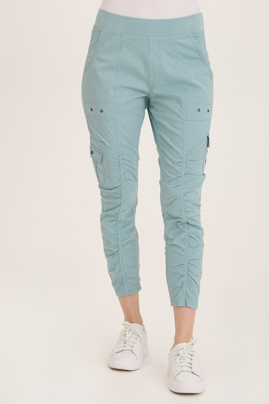 Tilton Stretch Poplin Ruched Skinny Pant