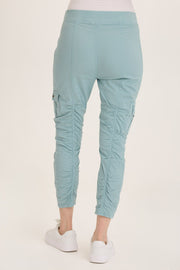 Tilton Stretch Poplin Ruched Skinny Pant