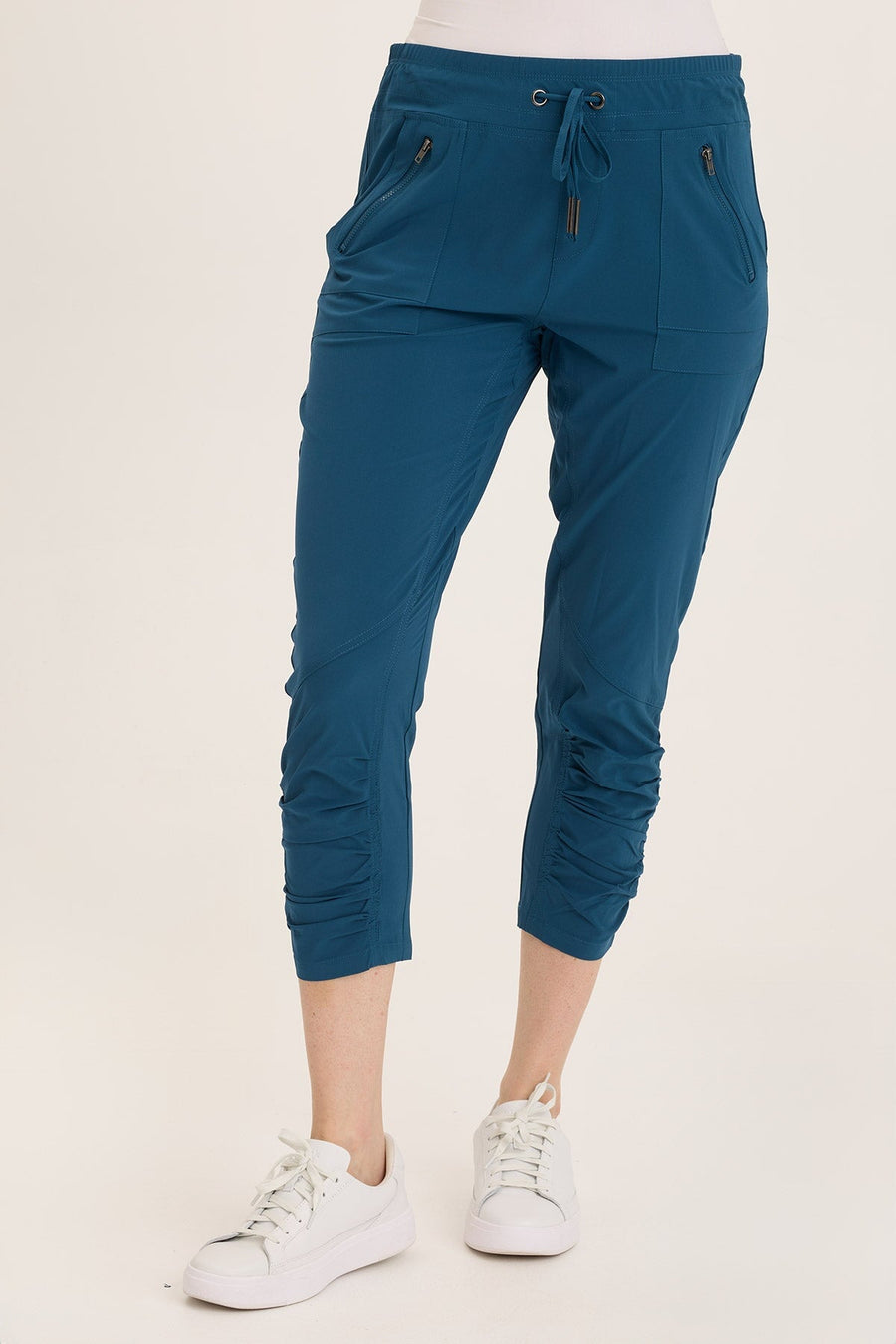 Aksana Whisper Stretch Ruched Active Slim Pant