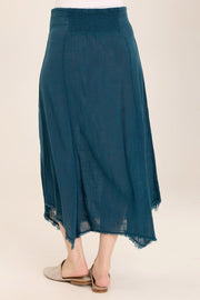 Zuri Gauze Handkerchief Casual Midi Skirt