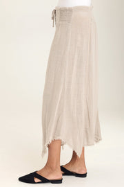 Zuri Gauze Handkerchief Casual Midi Skirt