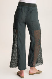 Tangent Linen/Crochet Wide Leg Pant