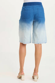 Themia Indigo Twill Pull-On Bermuda Short