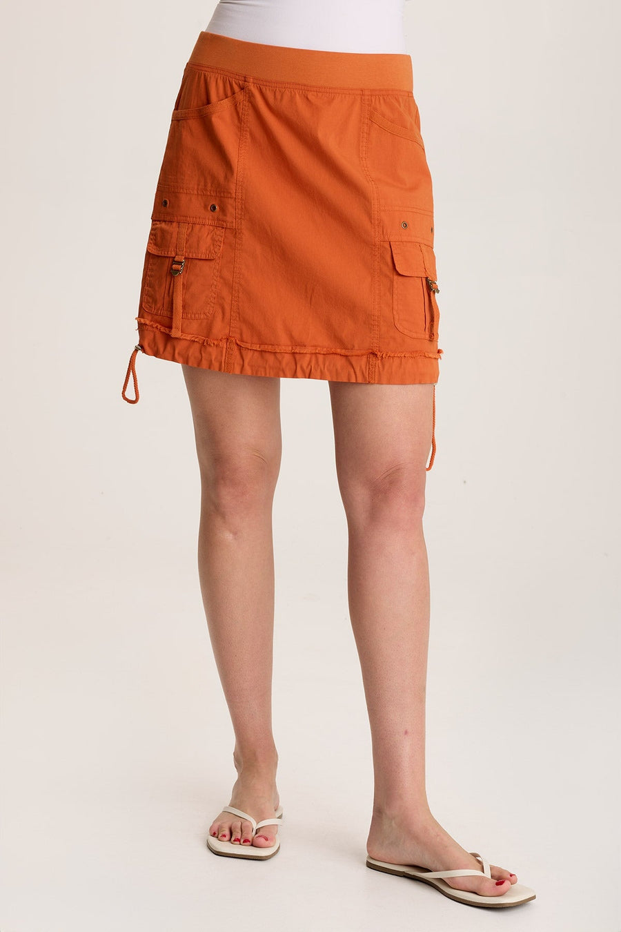 Leticia Poplin Cinched Hem Mini Skirt