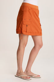 Leticia Poplin Cinched Hem Mini Skirt