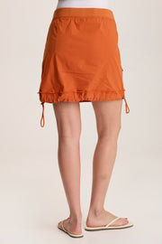 Leticia Poplin Cinched Hem Mini Skirt