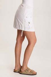 Leticia Poplin Cinched Hem Mini Skirt