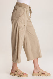 Seaver Poplin Wide Leg Crop Pant