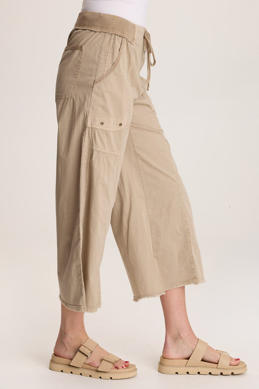 Seaver Poplin Wide Leg Crop Pant