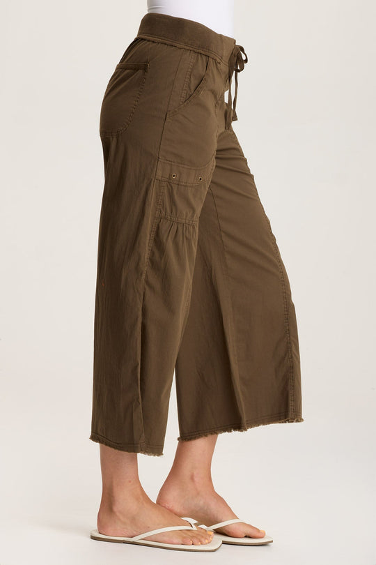 Seaver Poplin Wide Leg Crop Pant