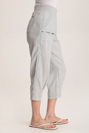 Camden Linen Tapered Crop Pant