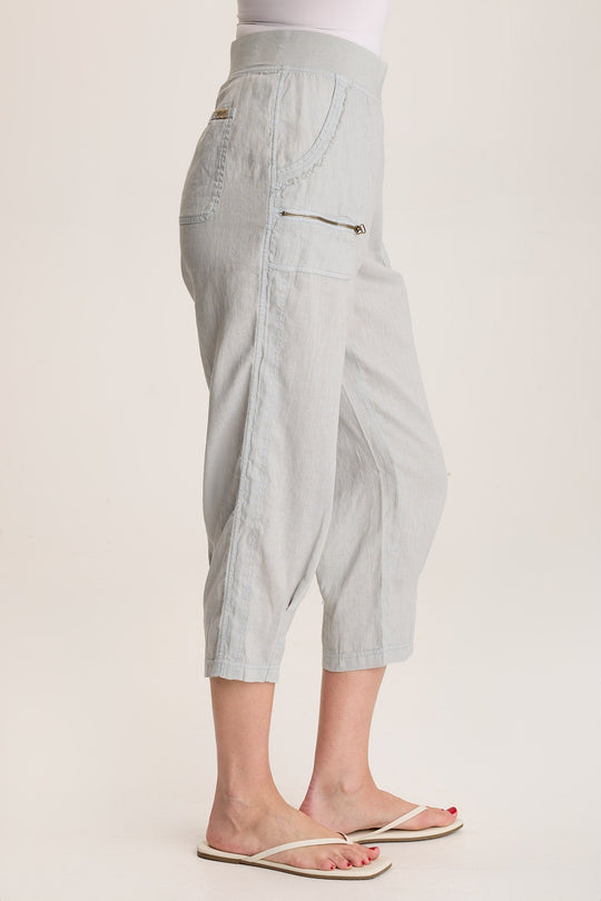 Camden Linen Tapered Crop Pant