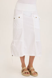 Marconi Cargo Cinch Bubble Hem Midi Skirt