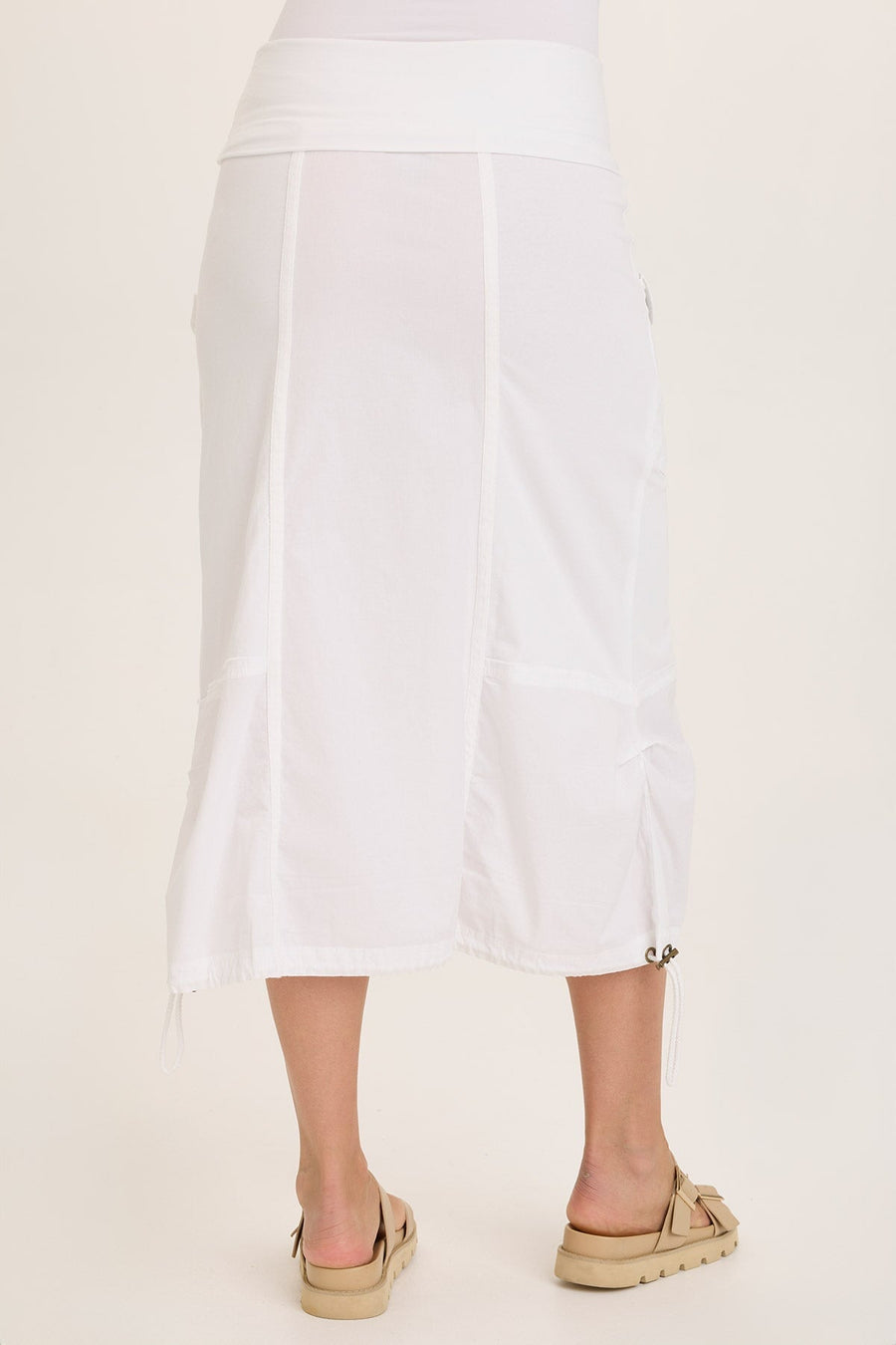 Marconi Cargo Cinch Bubble Hem Midi Skirt