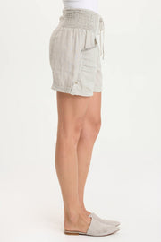 Rebel Linen Tabbed Short