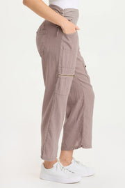 Amica High Waist Linen Cargo Pant