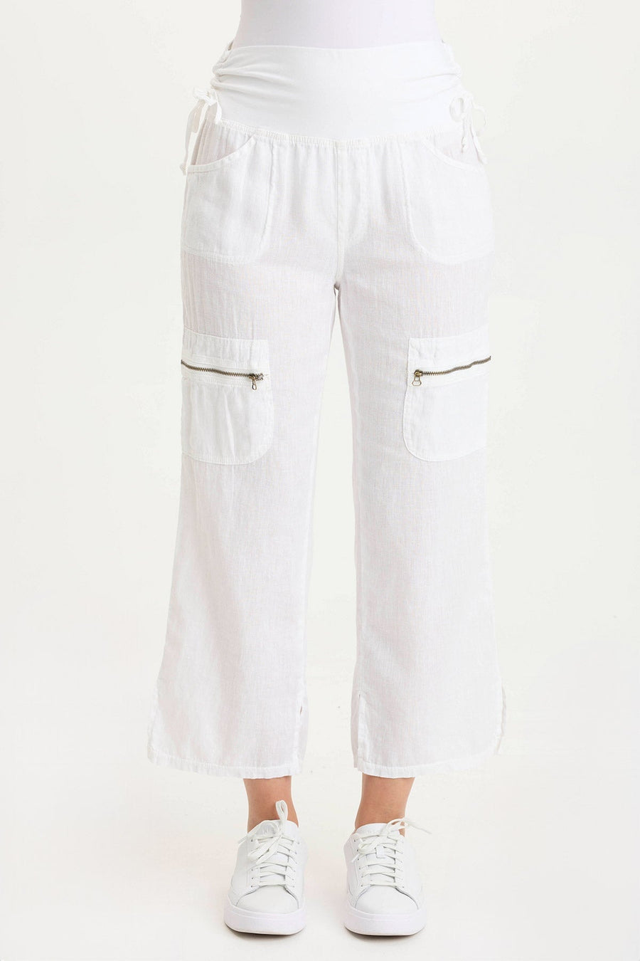 Amica High Waist Linen Cargo Pant