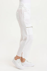 Amica High Waist Linen Cargo Pant