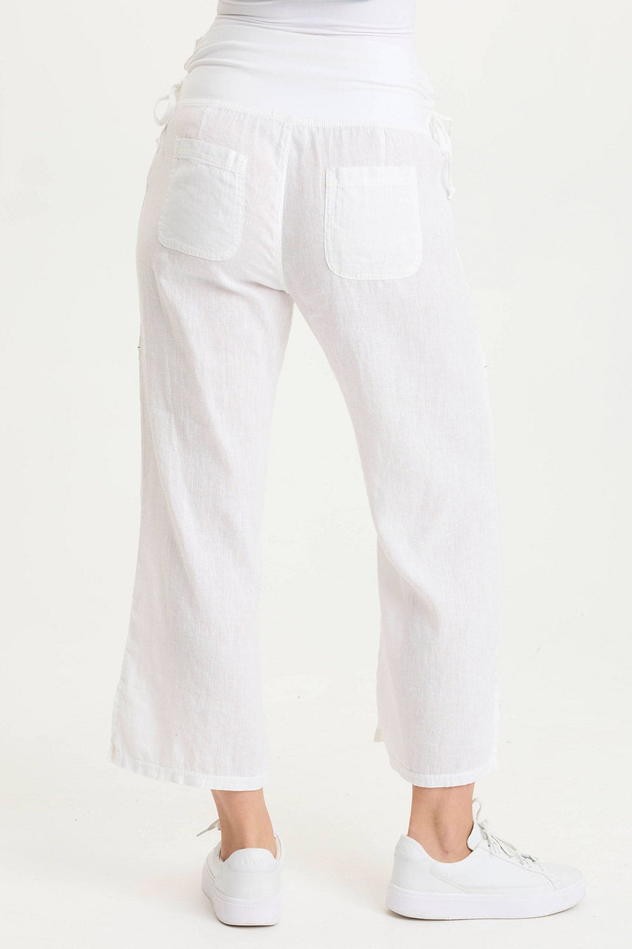 Amica High Waist Linen Cargo Pant