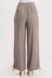 Lenka Gauze Cinched Wide-Leg Pant