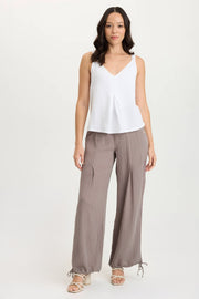 Lenka Gauze Cinched Wide-Leg Pant