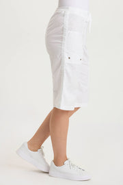 Preto Poplin Wide-Leg Bermuda Short