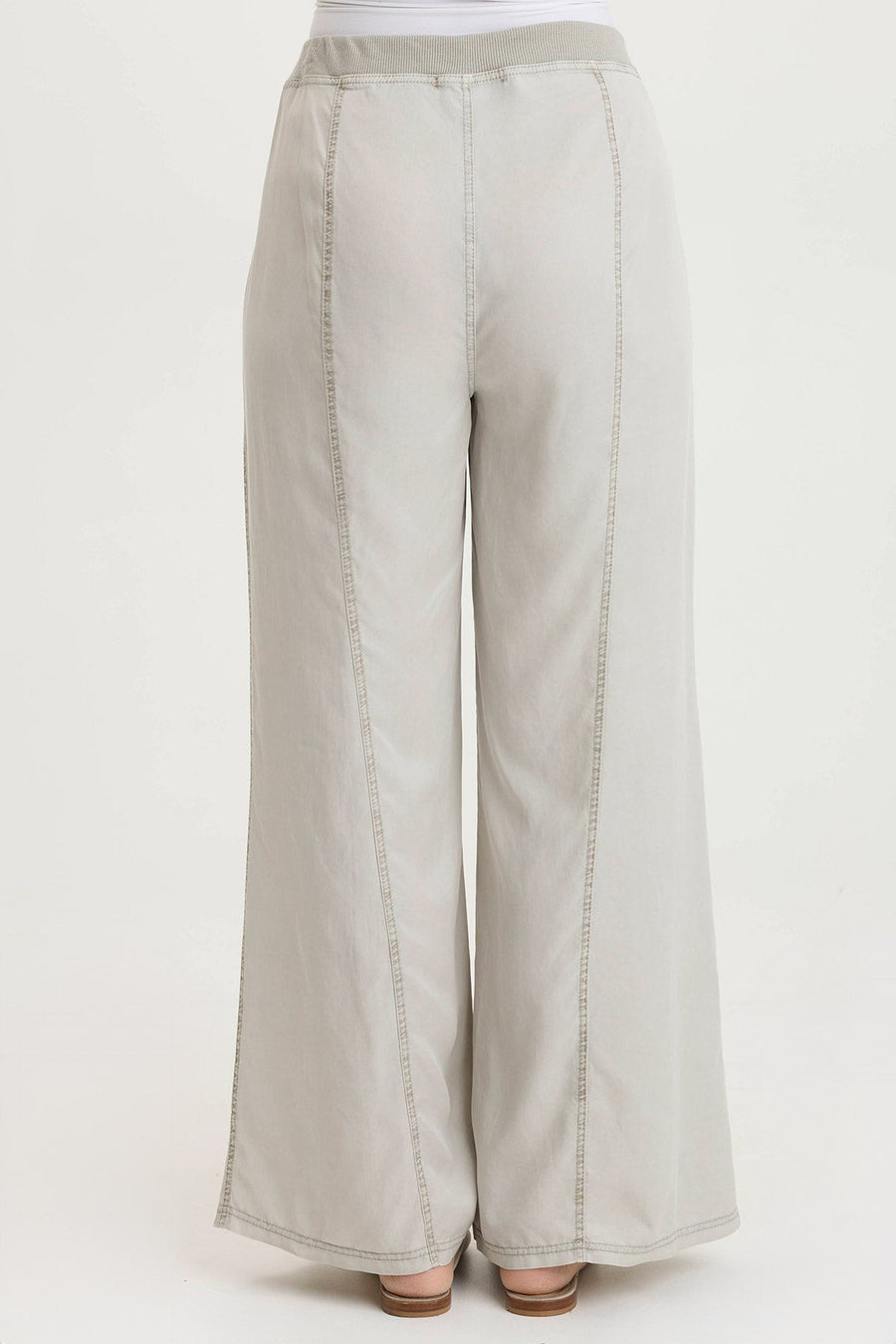 Tarla Twill Dropped Pocket Wide Leg Pant