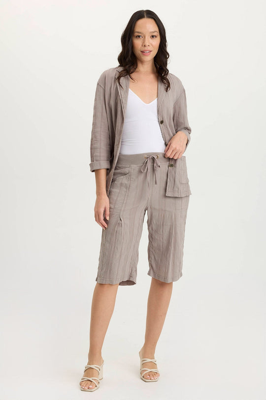 Osbert Textured Gauze Multi-Pocket Bermuda Short
